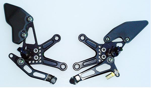 Attack Performance Adjustable Rearsets '05-'12 Kawasaki ZX6R, '13-'15 ZX6R 636 - Black
