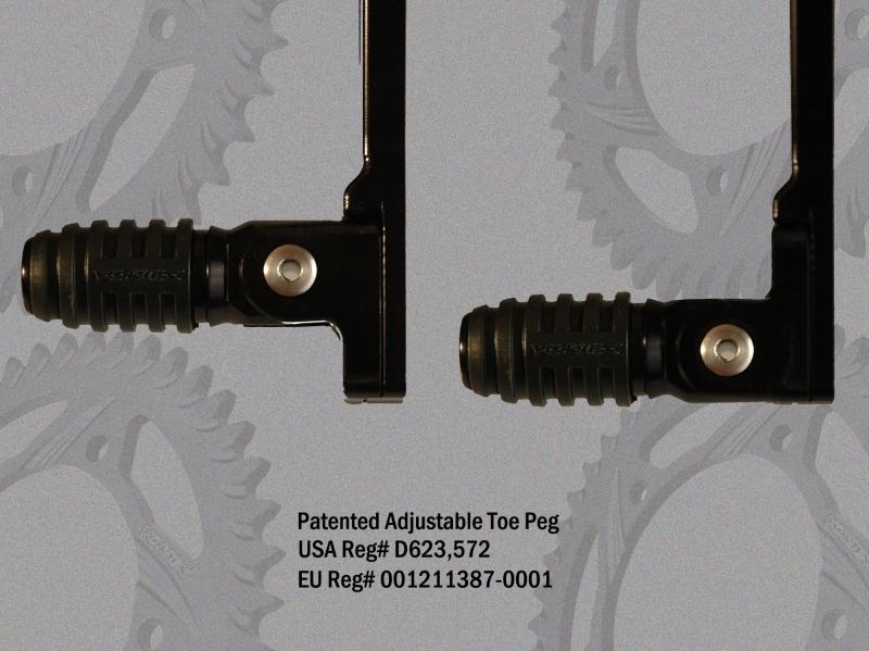Vortex V2 Adjustable Rearsets for '08-'12 Kawasaki Ninja 250, '13-'15 Ninja 300