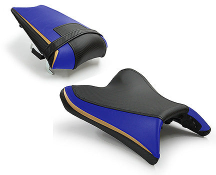 LuiMoto Team Yamaha Seat Cover 2010-2014 Yamaha FZ8 / Fazer 8 - Cf Black/Blue
