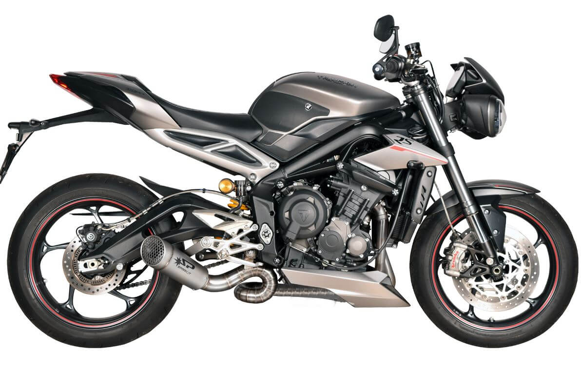 Spark Titanium "GRID-O" Full Exhaust 18-26 Triumph Street Triple 765/R/RS/Moto2