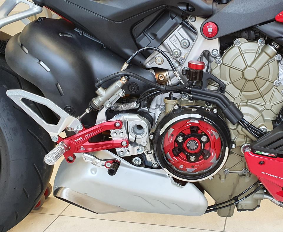 CNC Racing Pramac Racing Limited Edition Rearsets for Ducati Streetfighter V4/S