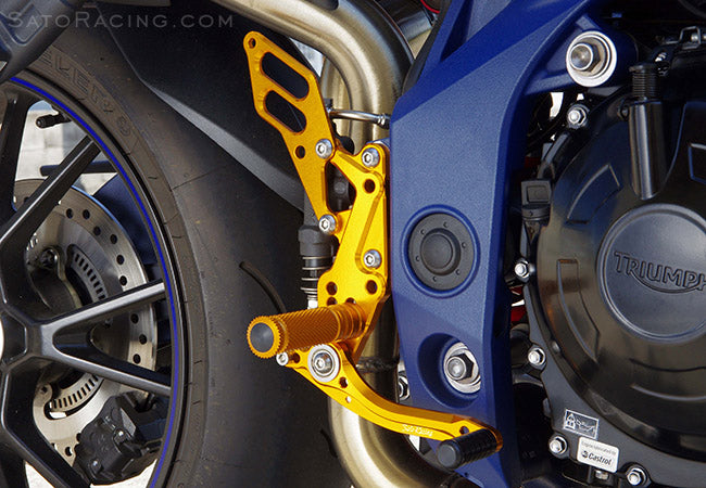 Sato Racing Adjustable Rearsets '11-'15 Triumph Speed Triple 1050