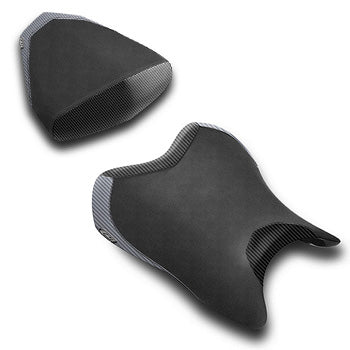 LuiMoto Anniversary Edition Seat Cover 06-07 Yamaha YZF-R6 - Cf Black/Cf Gunmetal