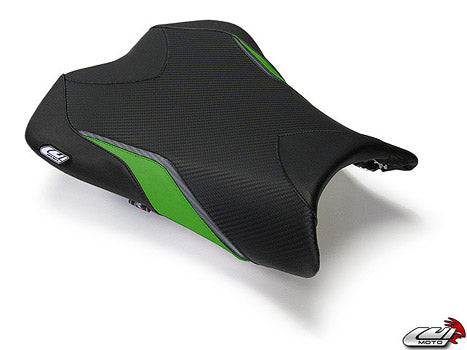 LuiMoto Team Kawasaki Seat Cover 2009-2012 Kawasaki ZX6R - Cf black/Green