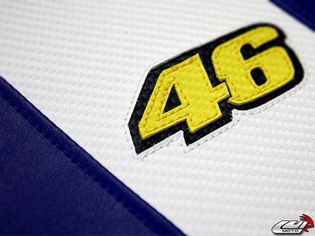 LuiMoto LE Edition Seat Cover 2009-2014 Yamaha YZF R1 - CF White/Blue