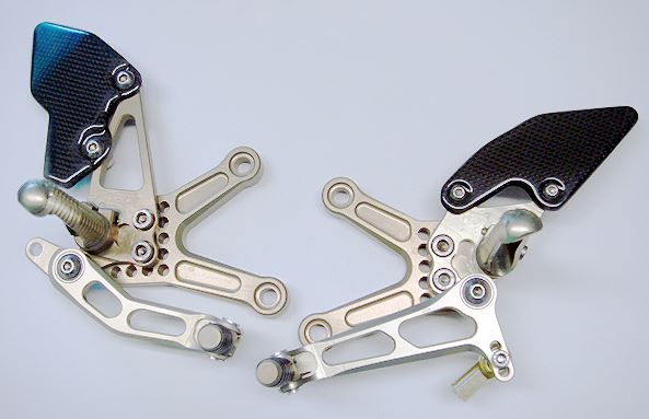 Attack Performance Adjustable Rearsets (Gold) For Kawasaki ZX6R 