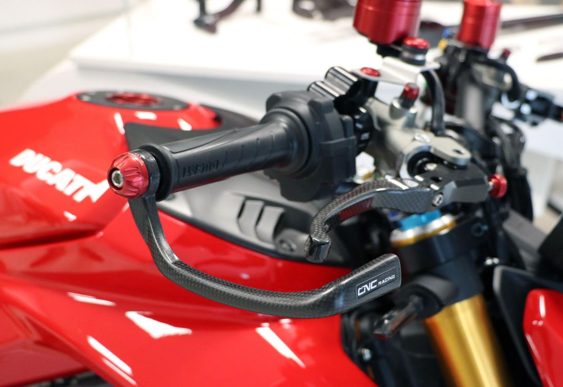 CNC Racing Glossy Carbon Brake Lever Guard (Adapter Required)