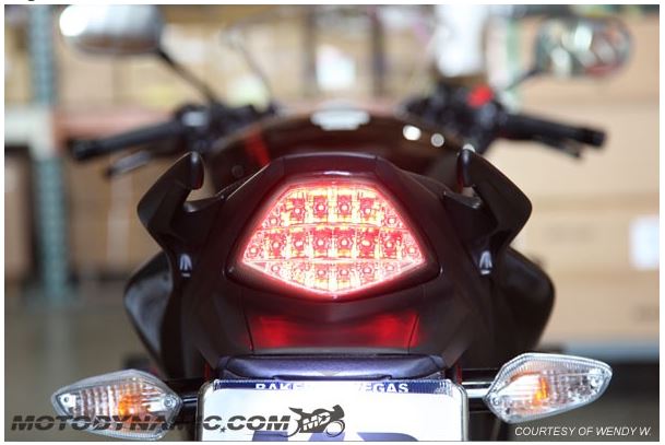 Motodynamic Sequentail LED Tail Light for '11-13 Honda CBR250R, 2015 CBR300R - Smoke