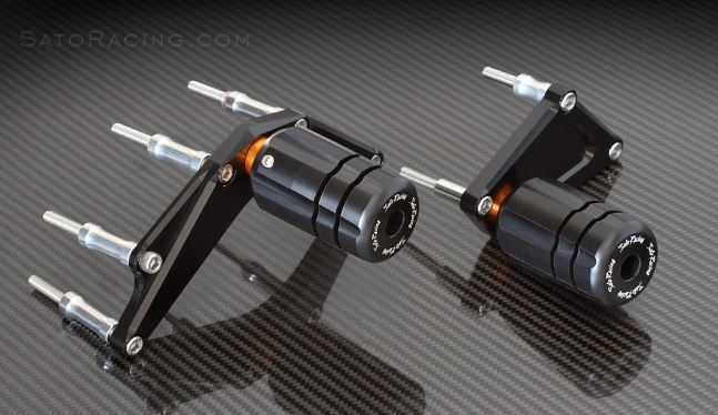 Sato Racing Engine/Frame Slider Kit '15-'22 Kawasaki Ninja H2 | K-H2ES-BK