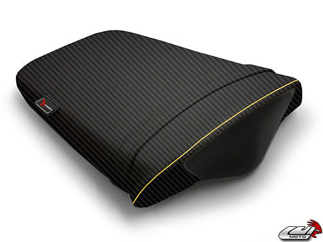 LuiMoto Team Triumph Seat Cover 2006-2012 Triumph Daytona 675/R - CF Black/Gold