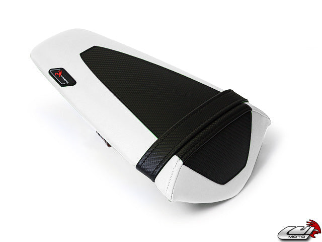 LuiMoto Team Kawasaki Seat Cover for 2011-2015 Kawasaki ZX10R - Cf Black/Red/White