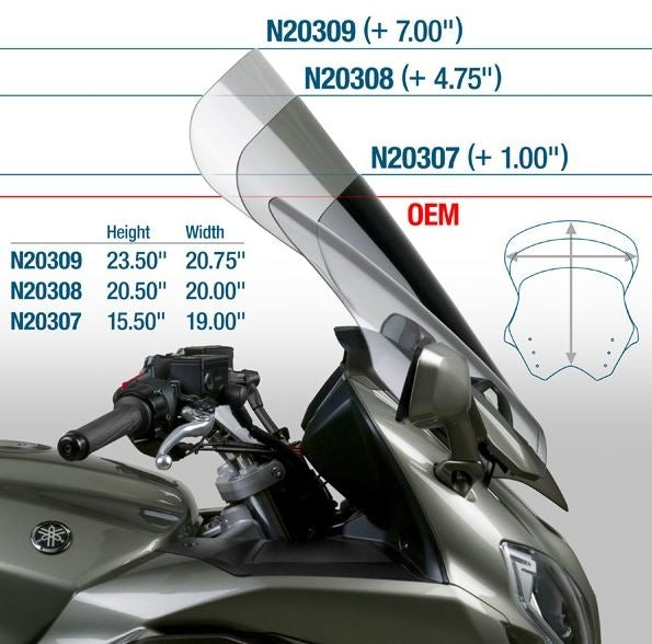 National Cycle VStream Sport Windscreen 2013-2016 Yamaha FJR1300 | N20307