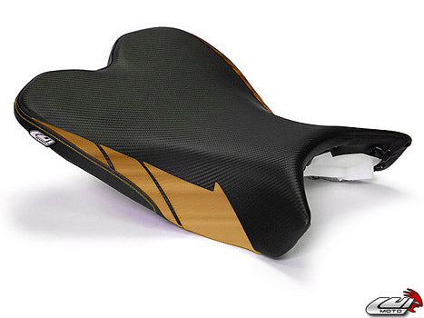 LuiMoto Team Yamaha Seat Cover 2009-2014 Yamaha YZF R1 - CF Black/AL Gold