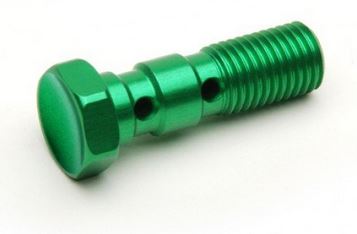 Spiegler Colored Aluminum Anodized Double Banjo Bolts