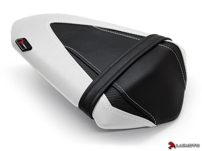 LuiMoto Team Kawasaki Seat Cover for 2013-2015 Kawasaki Ninja 300 - Black/CF Black/White