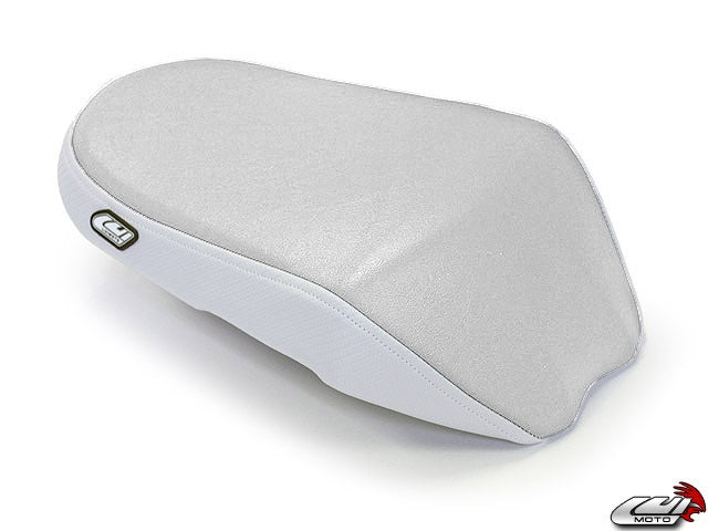 LuiMoto Team Suzuki TYPE II Seat Covers for 2009-2014 Suzuki GSXR 1000 - CF Black/Silver/CF Pearl