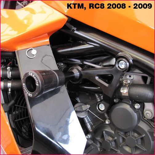 GB Racing Frame Slider Kit 08-11 KTM RC8, 08-10/11-16 RC8-R