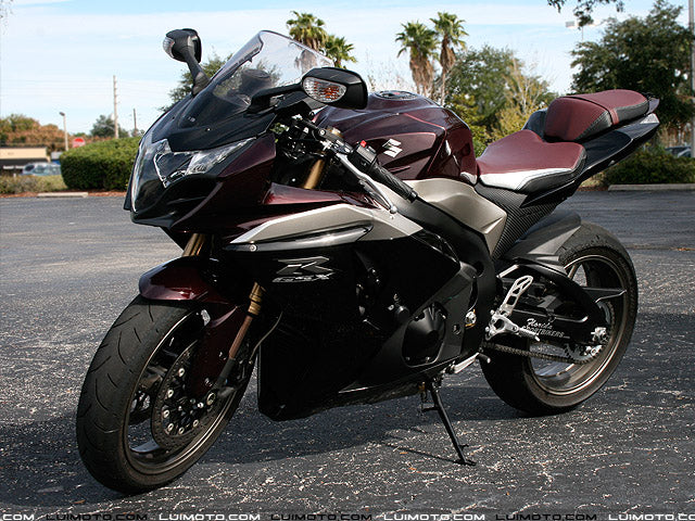 LuiMoto Team Suzuki Seat Cover 2009-2014 Suzuki GSXR 1000 - Burgundy/Silver
