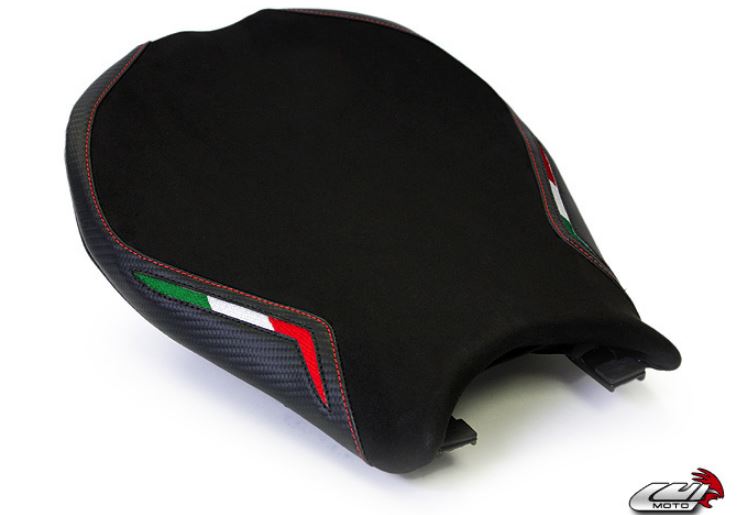 LuiMoto Team Italia Suede Leather Rider Seat Cover Ducati 848/1098/1198