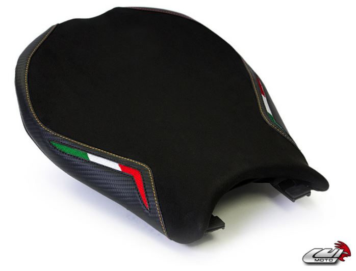 LuiMoto Team Italia Suede Leather Rider Seat Cover Ducati 848/1098/1198