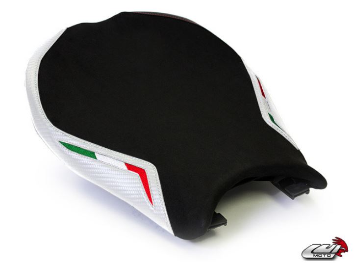 LuiMoto Team Italia Suede Leather Rider Seat Cover Ducati 848/1098/1198