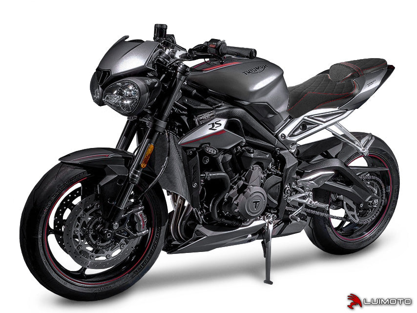 LuiMoto Diamond Edition Seat Cover 2017-2018 Triumph Street Triple 765 | Rider