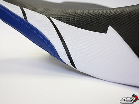 LuiMoto Team Yamaha Seat Cover 2009-2014 Yamaha YZF R1 - CF Black/CF Pearl/Blue