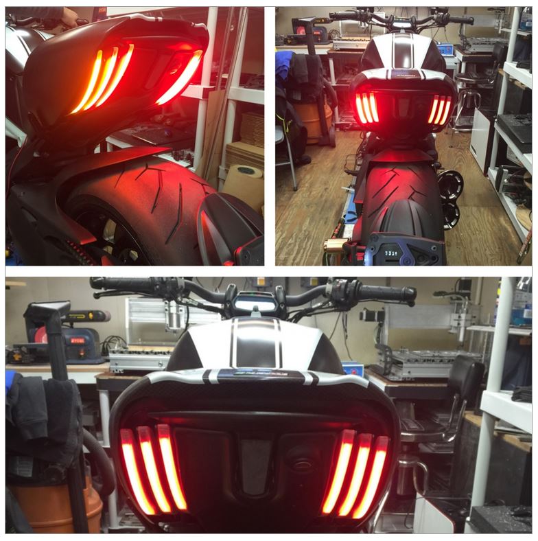 New Rage Cycles Run + Brake + Turn Signals For Ducati Diavel