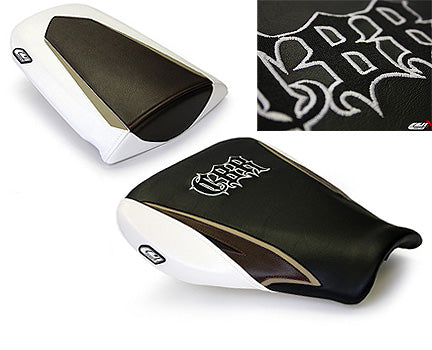 LuiMoto Tribal Blade Seat Cover 07-12 Honda CBR600RR - Sp Black/Brown/White