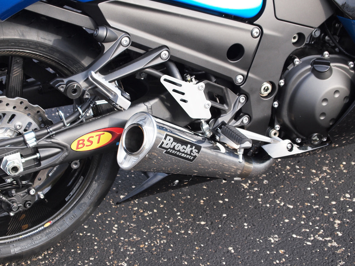 Brocks Performance Alien Head 2 Full Exhaust 14" Muffler 12-24 Kawasaki ZX-14R