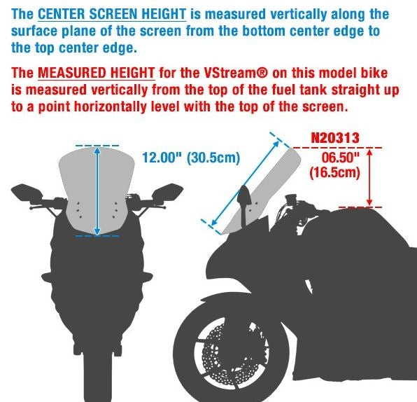 National Cycle VStream+ Sport Windscreen 2014-2017 Yamaha FZ 07 / MT 07 | N20313