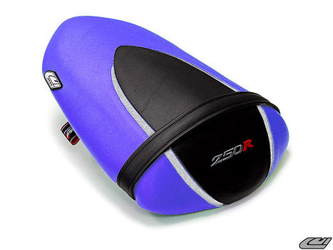 LuiMoto Team Kawasaki Seat Cover 2008-12 Kawasaki NInja 250R - Blue/Silver (2010 colour)