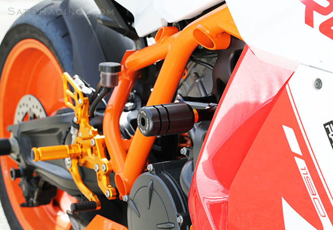 Sato Racing 'Revolver-Style' Frame Sliders for '08-'15 KTM RC8, RC8R