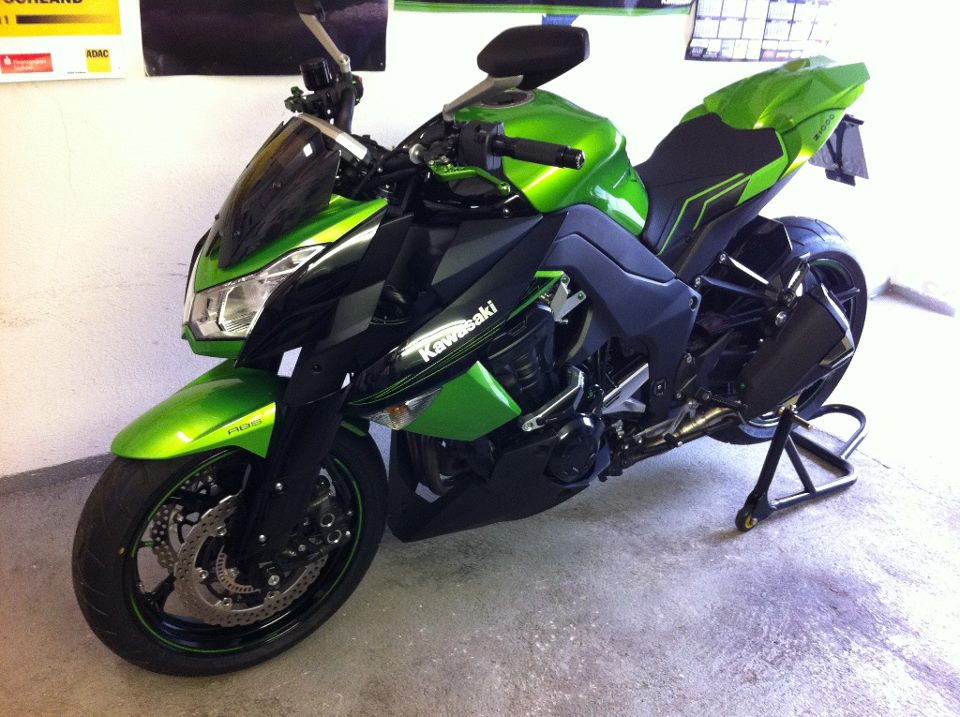 LuiMoto Team Kawasaki Seat Cover 2010-2013 Kawasaki Z1000 - CF Black/Green
