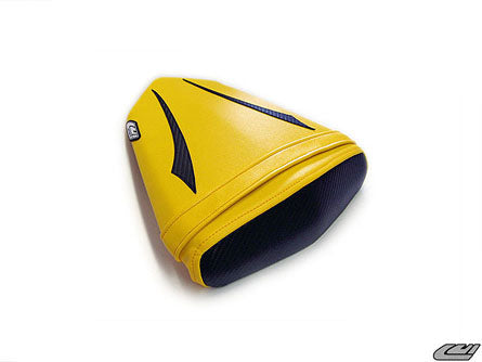 LuiMoto Raven Edition Seat Cover 06-07 Yamaha YZF-R6 - Cf Black/Deep Yellow