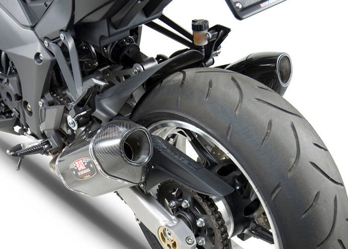 Yoshimura Street R-77 Dual Carbon Slip-On Exhaust System '10-'16 Kawasaki Z1000