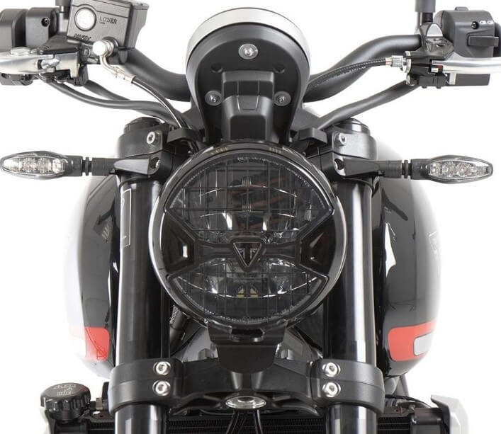 Grille De Protection Phare Moto Pour Yamaha XT660Z 2007-2017 - Métal Noir, 4 Points De Fixation - 4