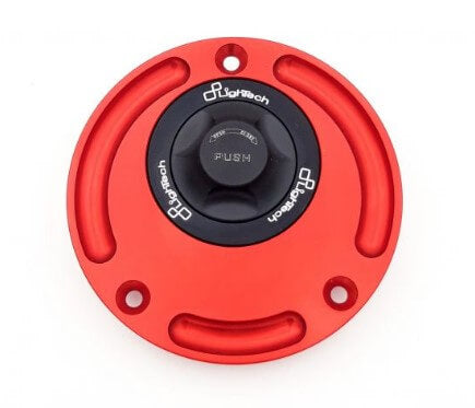 LighTech Quick Release Gas/Fuel Cap for '04-'20 Aprilia RSV/RSV4/Tuono V4 / '09-'16 Ducati Streetfighter 848/1100 (Check Fitment)