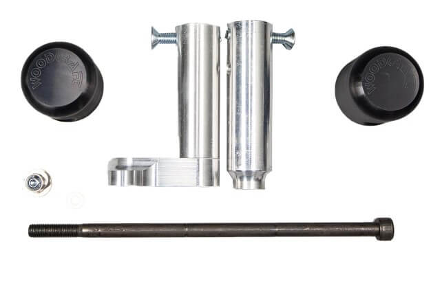 Woodcraft Under Bodywork Frame Slider Kit for '08-'12 Kawasaki Ninja 250