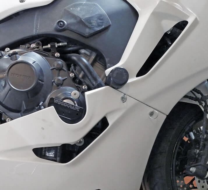 Woodcraft Frame Slider Kit for '17-'21 Honda CBR1000RR