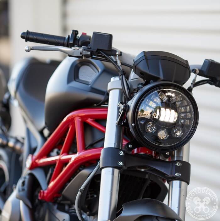 MOTODEMIC Headlight Conversion Kit for Ducati Monster 696/796/1100