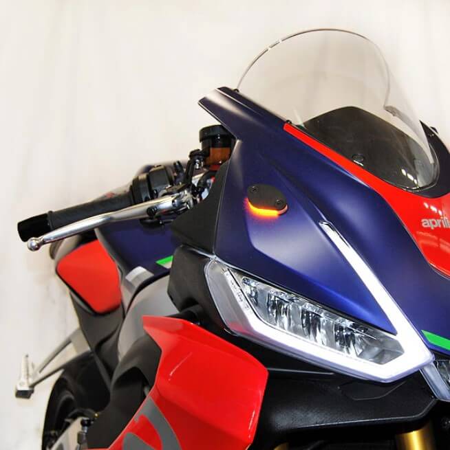 New Rage Cycles Mirror Block Off Turn Signals Aprilia RS 660