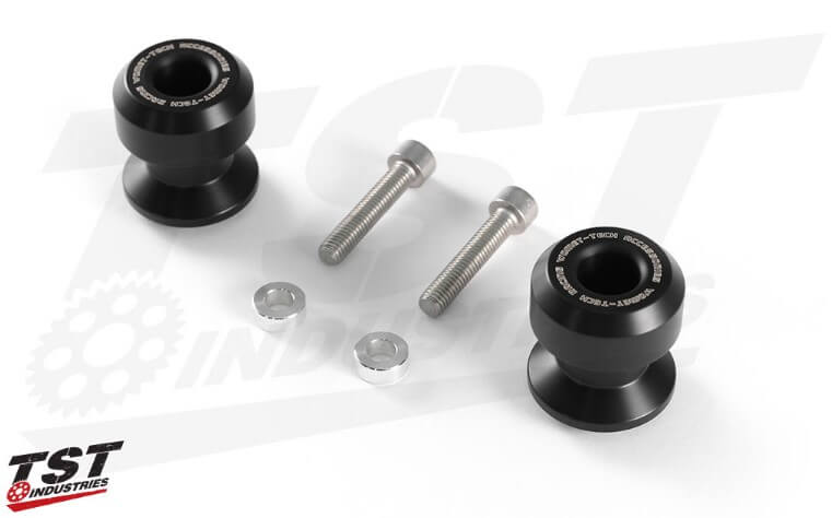 Womet Tech Aluminum Swingarm Spools '18-'22 Kawasaki Ninja/Z 400 /'20-'22 BMW S1000RR