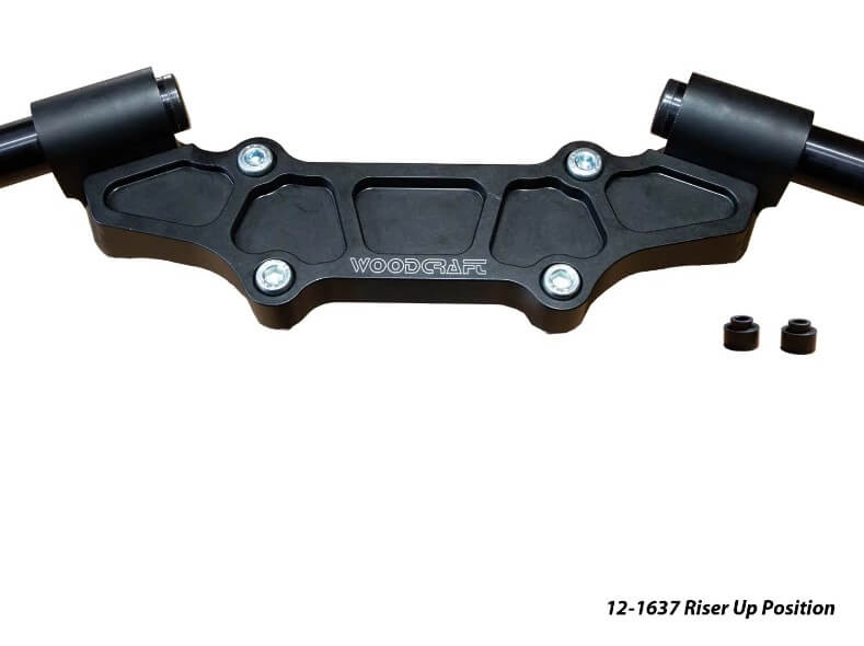 Woodcraft Riser Adapter Plate w/ Standard Black Bars '21-'22 Ducati Monster 937/950