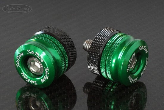 Sato Racing Short-Style Barends with Adapter Collars for Kawasaki & BMW | Size M8