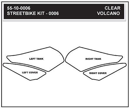 StompGrip Volcano Traction Tank Pad Kit for 2007-2008 Yamaha YZF-R1