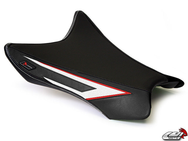 LuiMoto Team Kawasaki Seat Cover for 2011-2015 Kawasaki ZX10R - Cf Black/Red/White