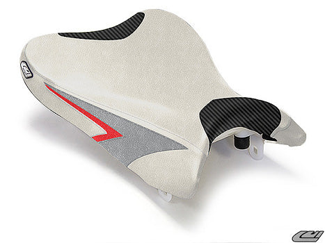 LuiMoto Team Suzuki Seat Cover 2008-2010 Suzuki GSXR 600/750 - Pearl/Silver