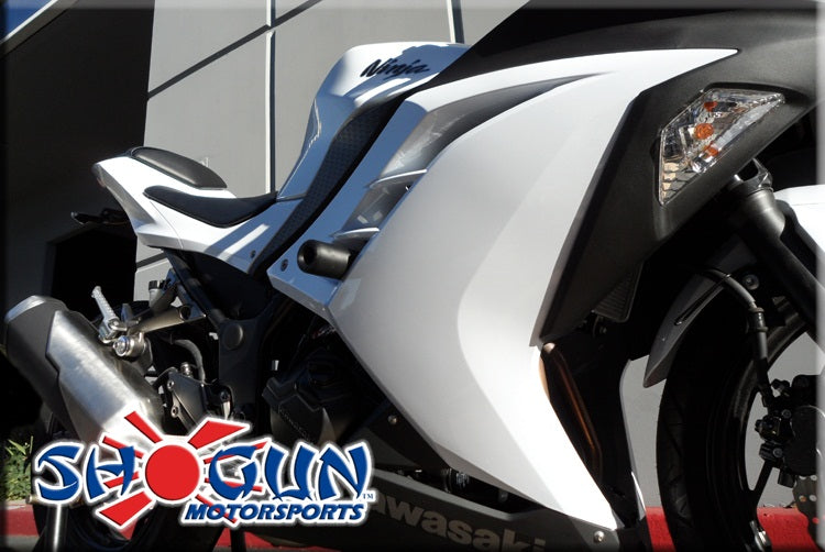 Shogun No-Cut Frame Slider Black for 2013-2015 Kawasaki Ninja 300 Non-ABS