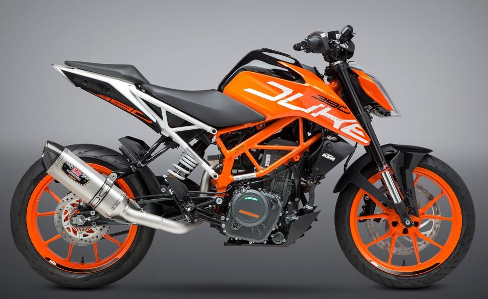 Yoshimura Race R-77 3QTR SS-SS-CF Slip-On Exhaust '17-'19 KTM 390 Duke/RC 390